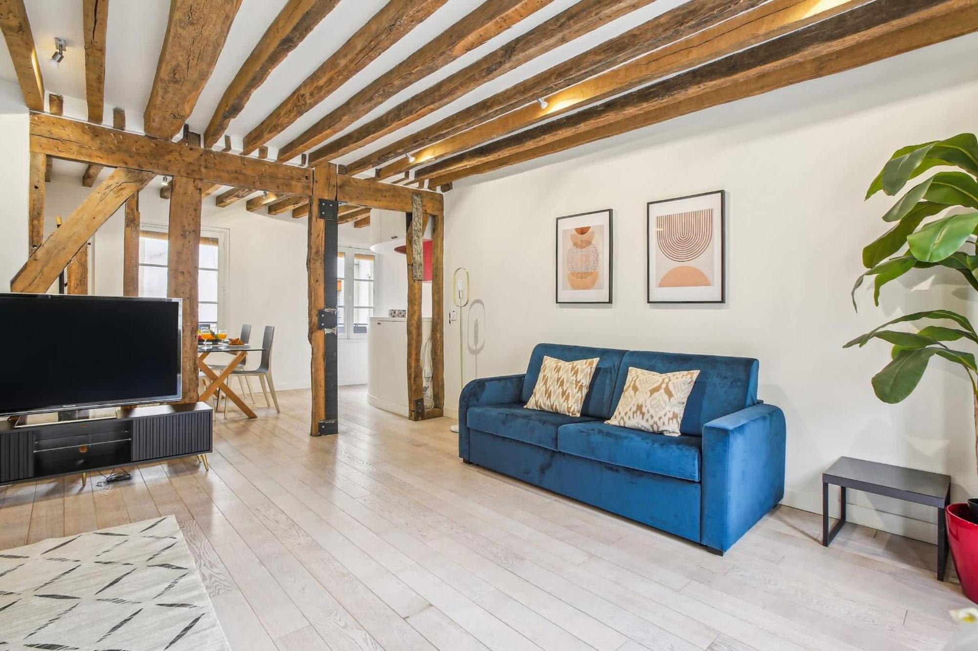 Spacious 1br In The Heart Of & Pompidou Apartment *